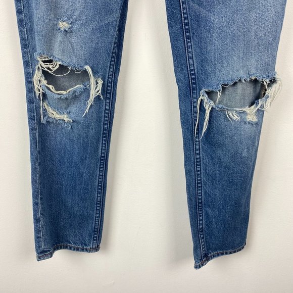 ABERCROMBIE A&F Annie Girlfriend Distressed Jeans 00 24 - Picture 3 of 12